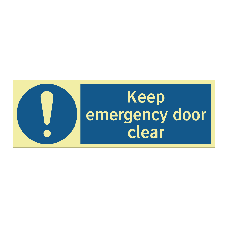 Keep emergency door clear