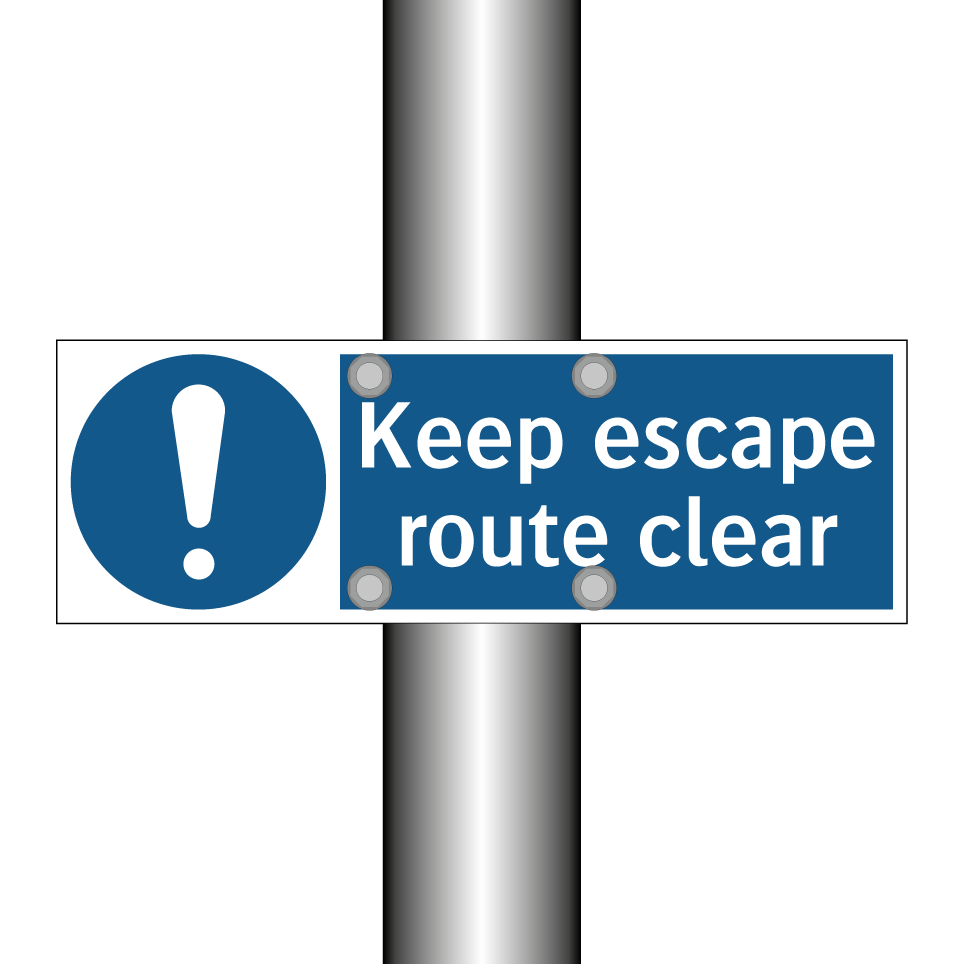 Keep escape route clear