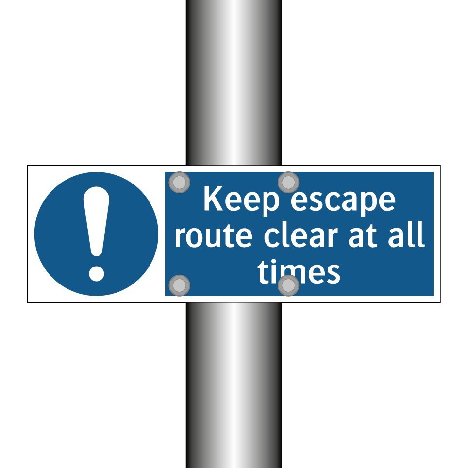Keep escape route clear at all times