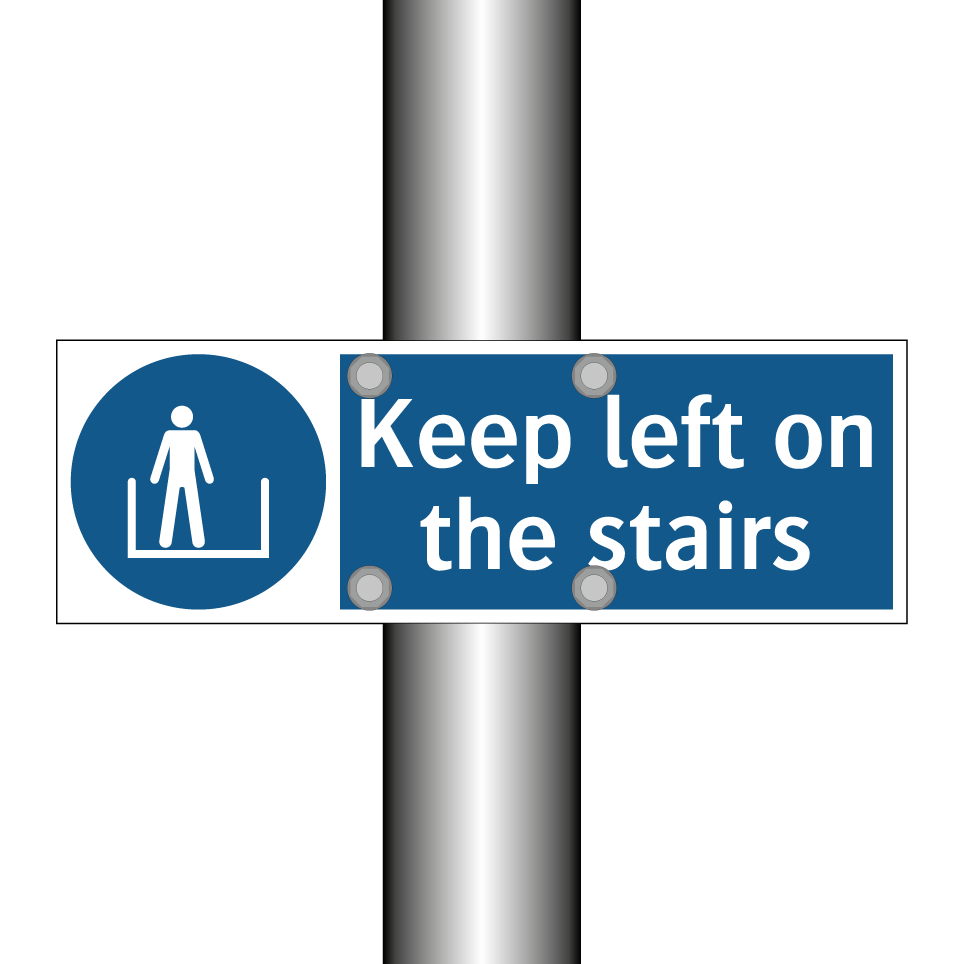 Keep left on the stairs
