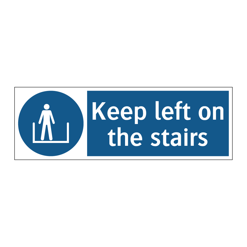 Keep left on the stairs