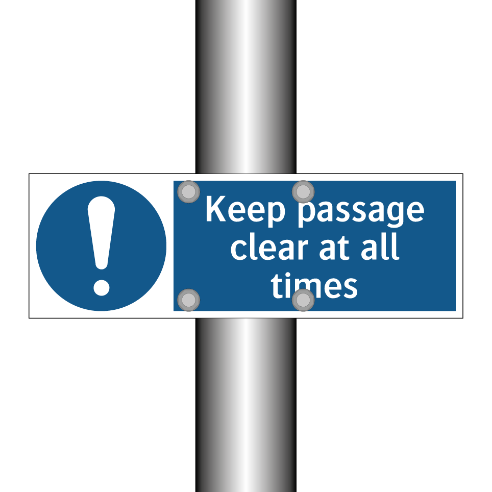 Keep passage clear at all times
