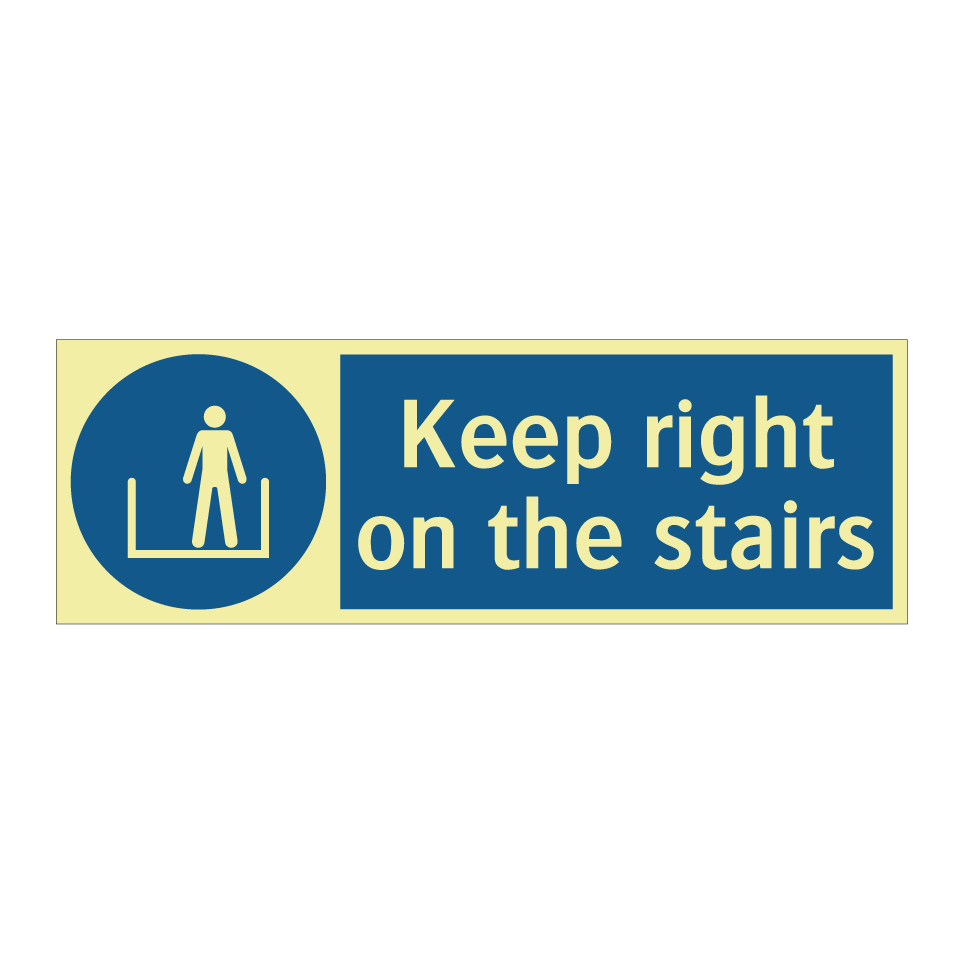 Keep right on the stairs