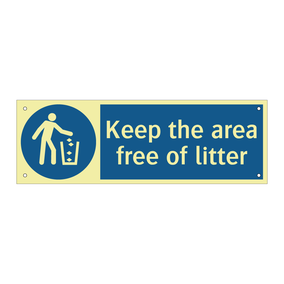 Keep the area free of litter