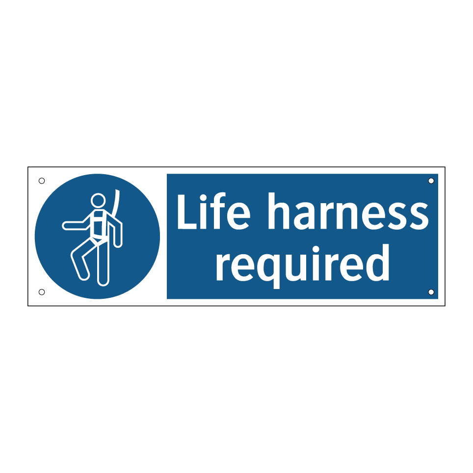 Life harness required