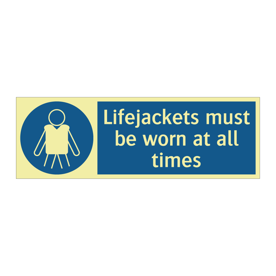 Lifejackets must be worn at all times