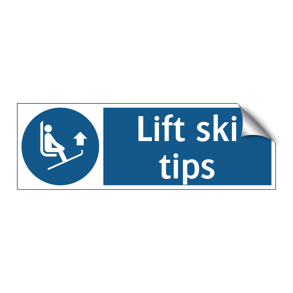 Lift ski tips