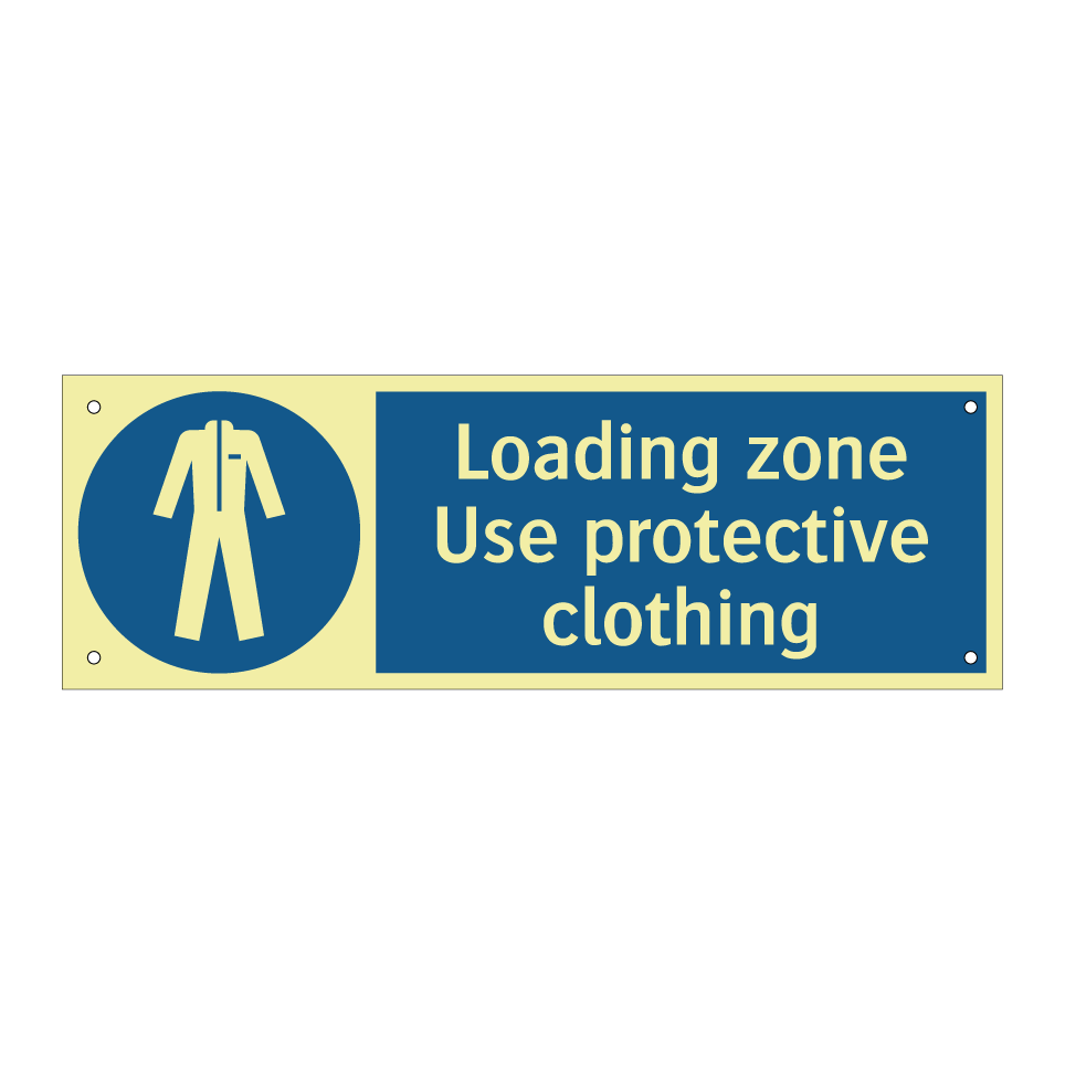 Loading zone Use protective clothing