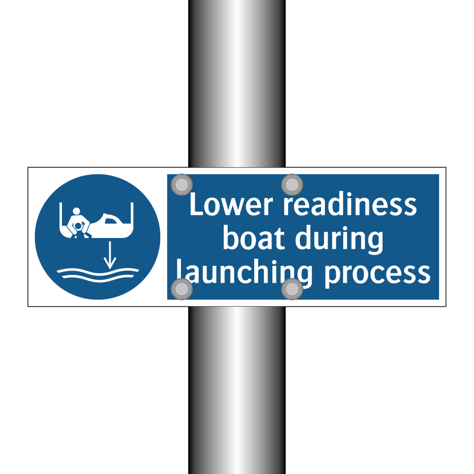 Lower readiness boat during launching process