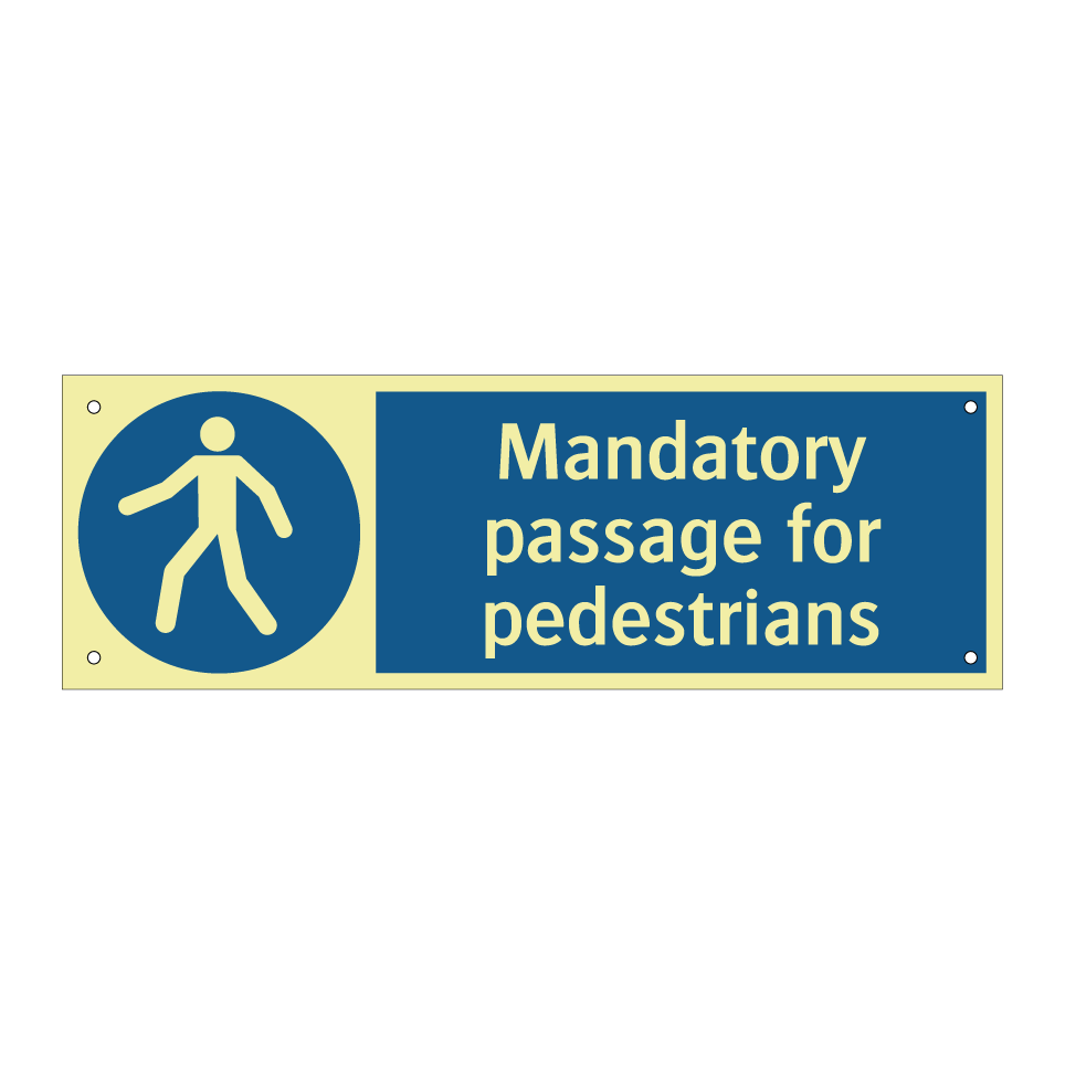 Mandatory passage for pedestrians