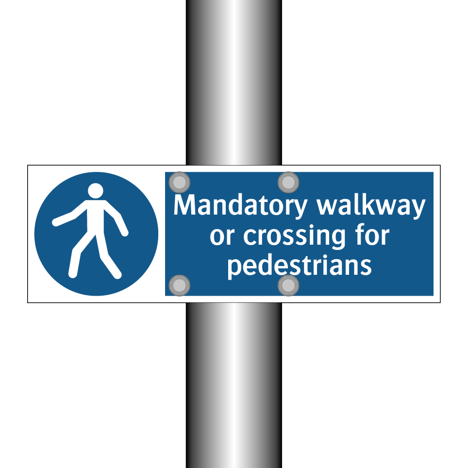 Mandatory walkway or crossing for pedestrians