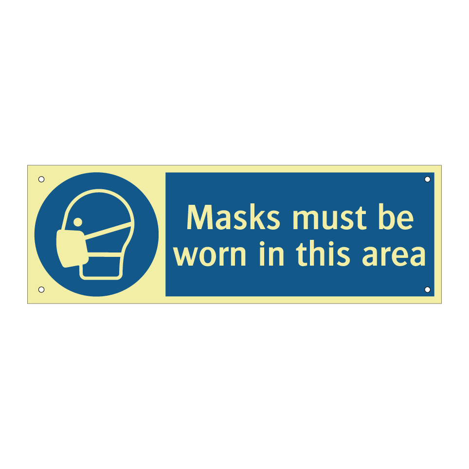 Masks must be worn in this area