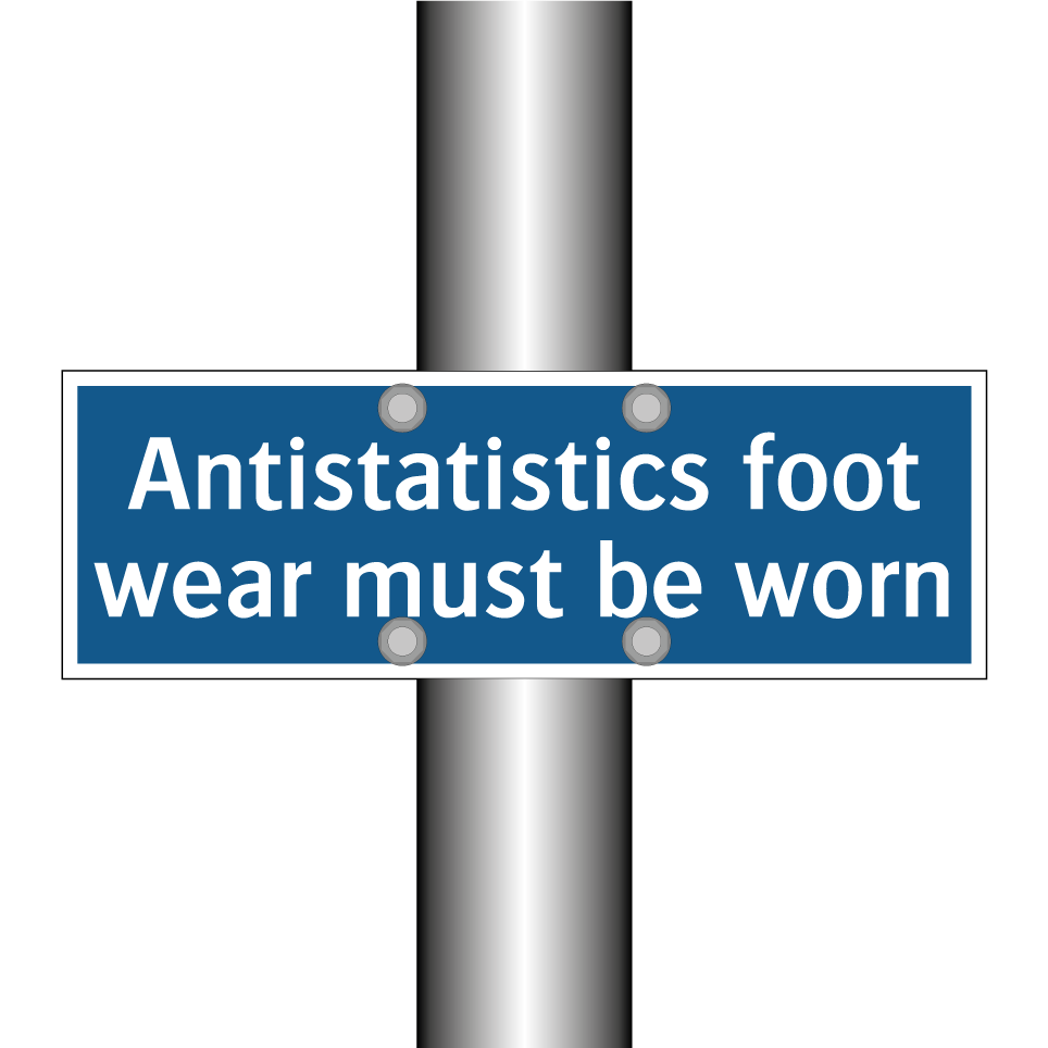 Antistatistics foot wear must be worn