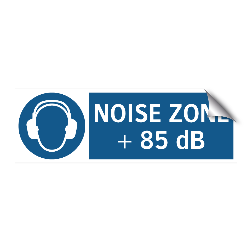 NOISE ZONE + 85 dB