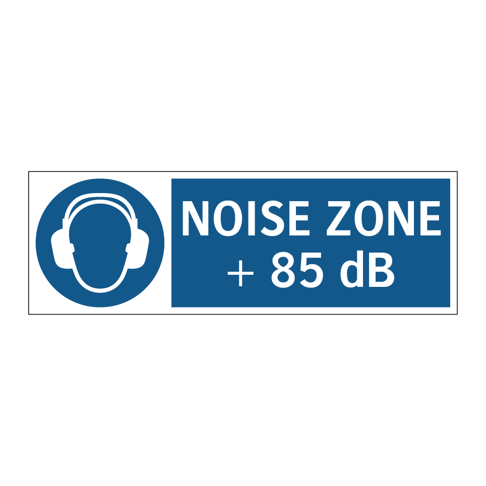 NOISE ZONE + 85 dB