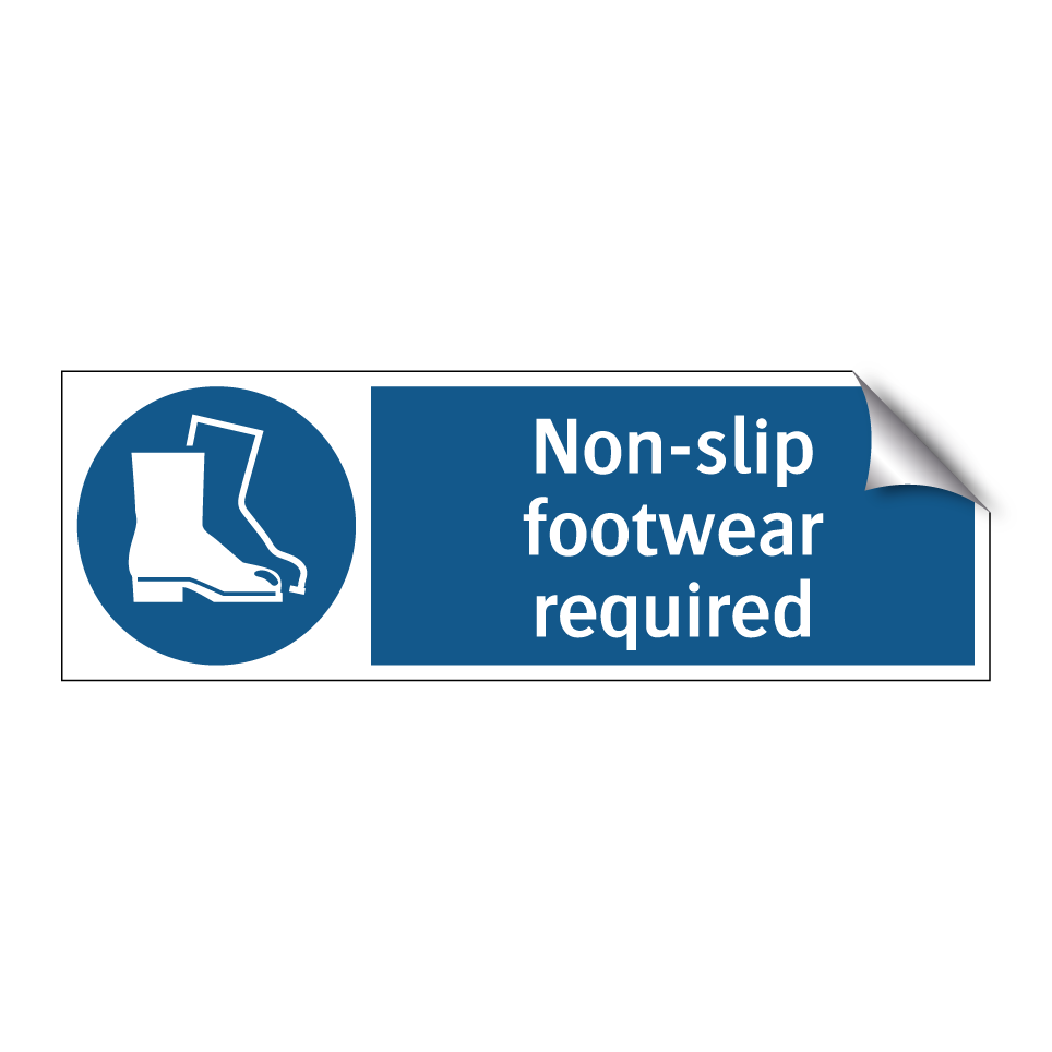 Non-slip footwear required
