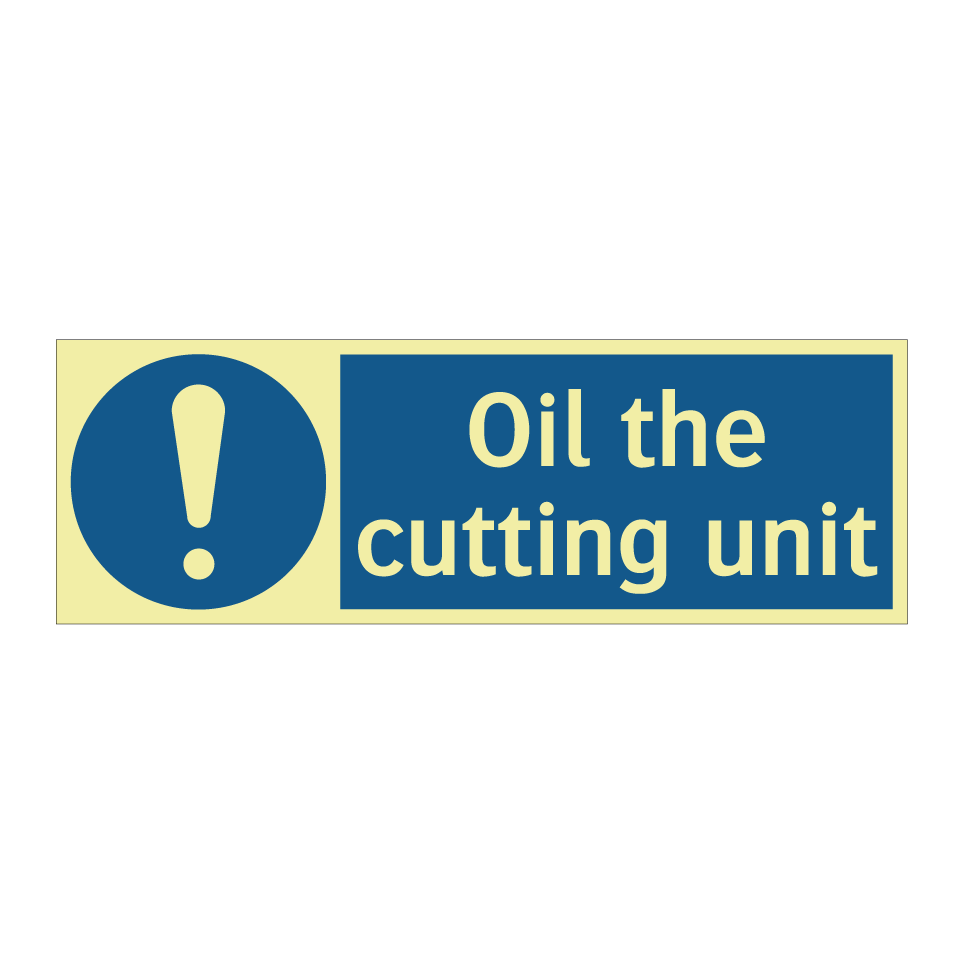 Oil the cutting unit