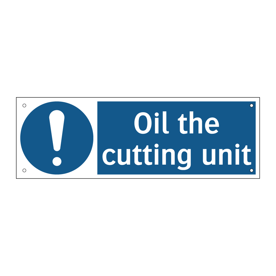 Oil the cutting unit