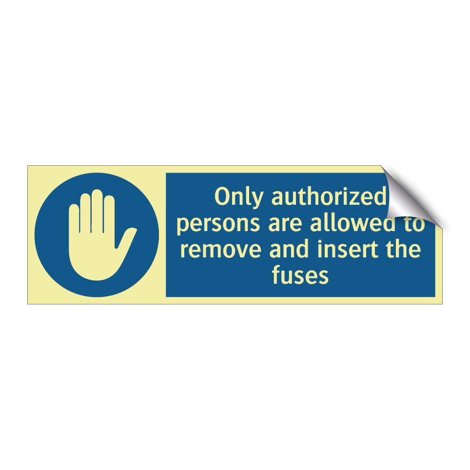Only authorized persons are allowed to remove and insert the fuses