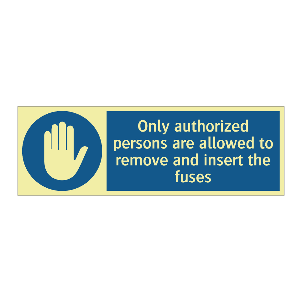 Only authorized persons are allowed to remove and insert the fuses
