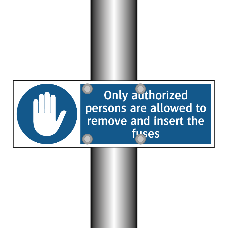 Only authorized persons are allowed to remove and insert the fuses