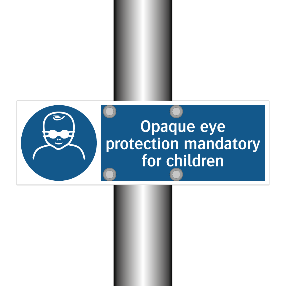 Opaque eye protection mandatory for children