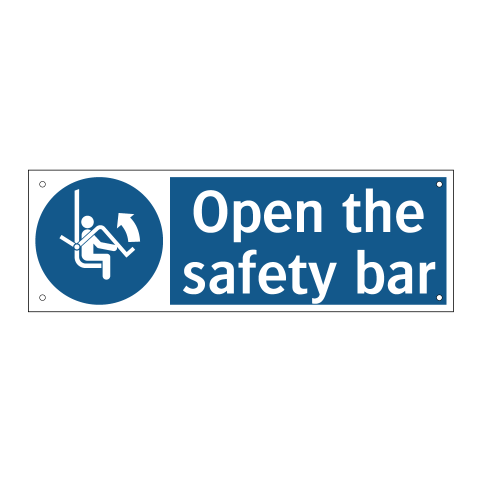 Open the safety bar