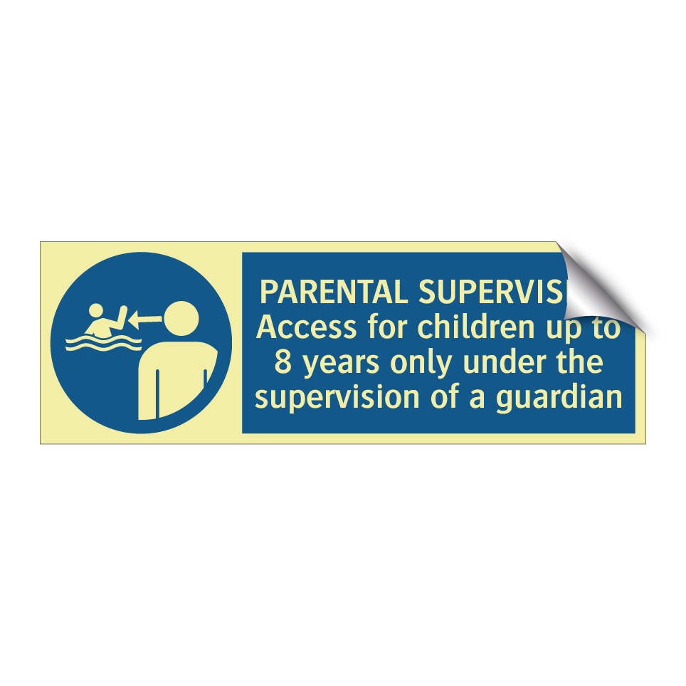 PARENTAL SUPERVISION Access for children up to 8 years only under the supervision of a guardian