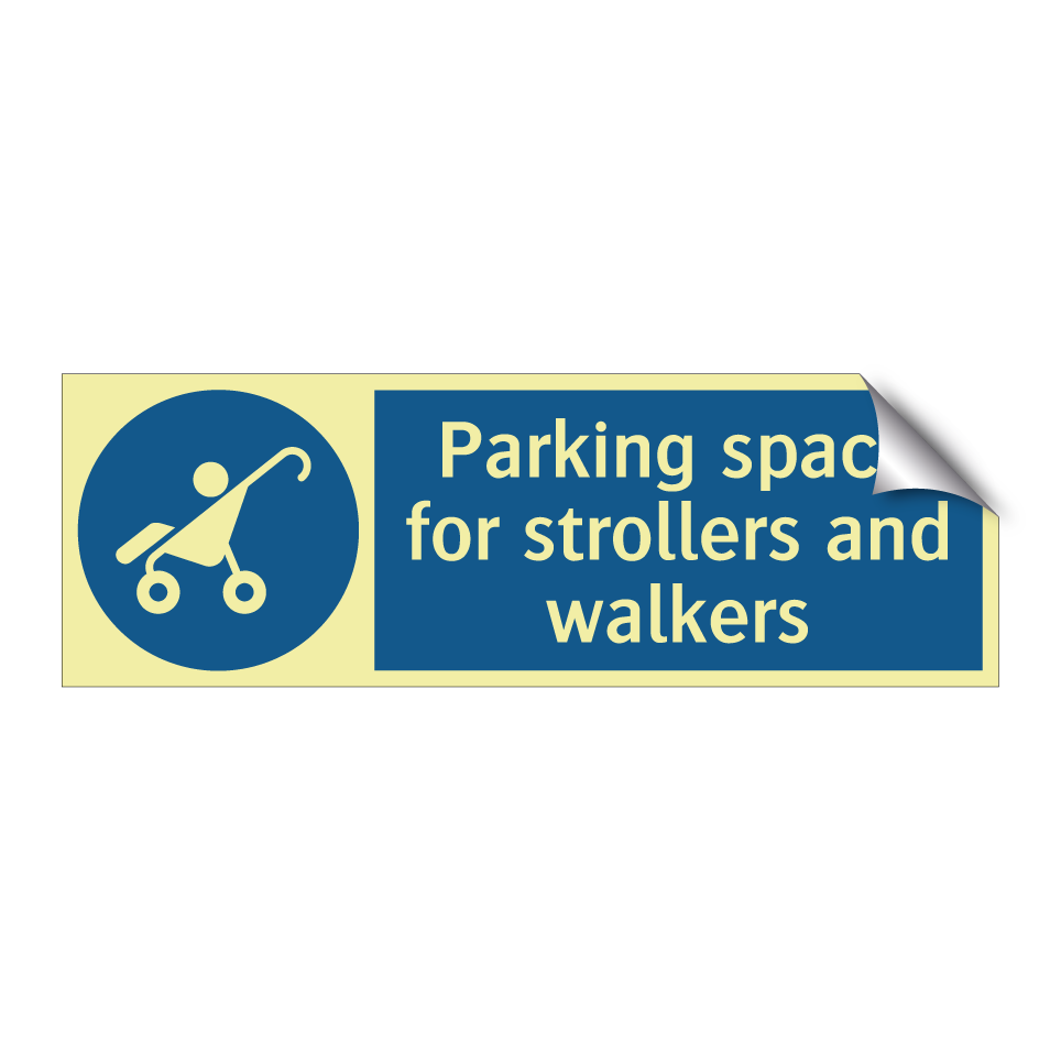 Parking space for strollers and walkers