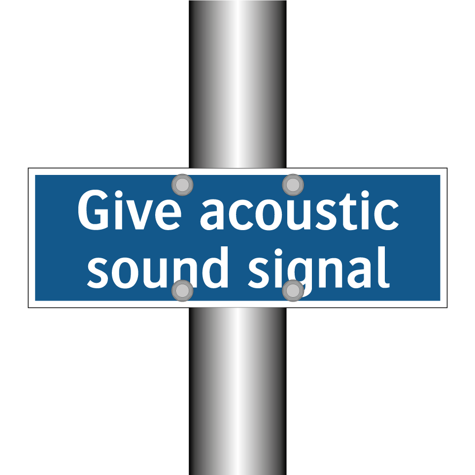 Give acoustic sound signal