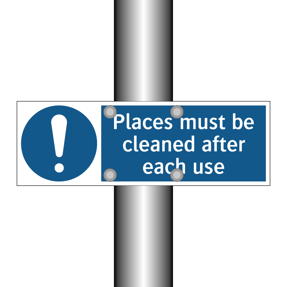 Places must be cleaned after each use