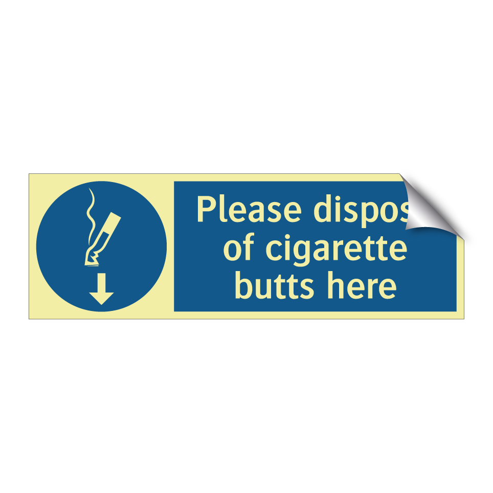Please dispose of cigarette butts here
