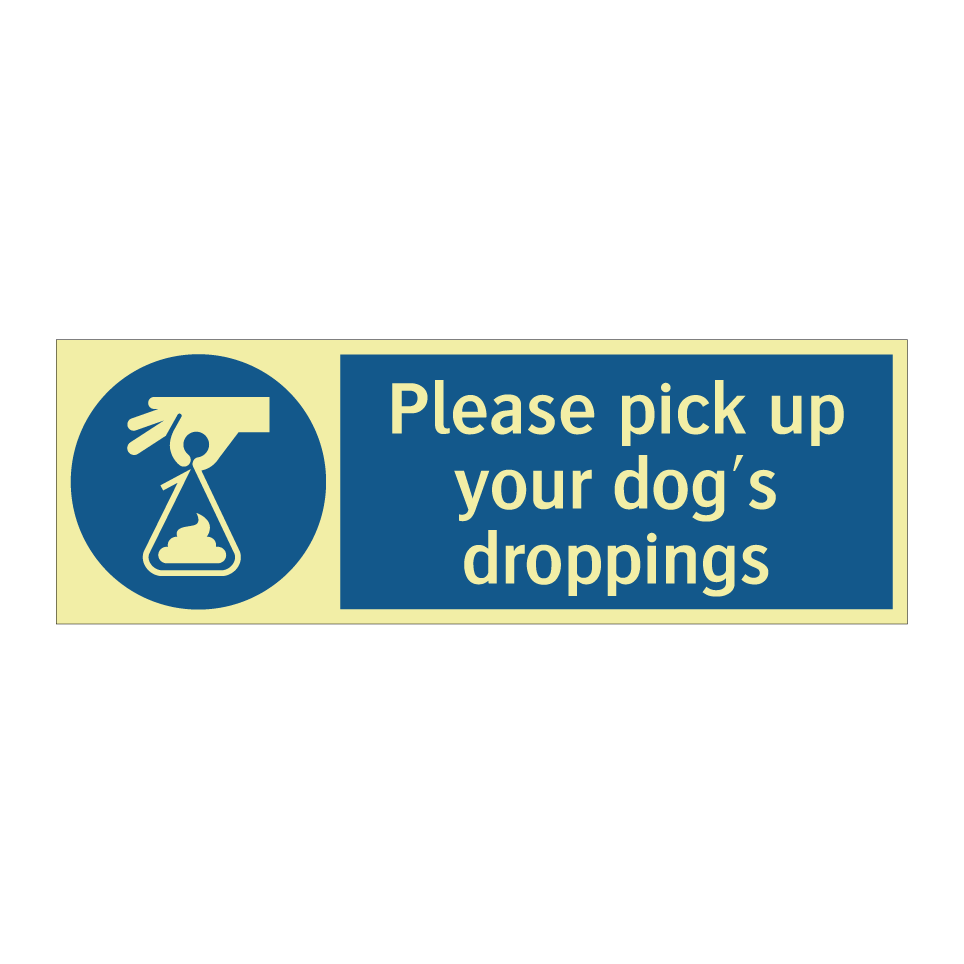 Please pick up your dog's droppings