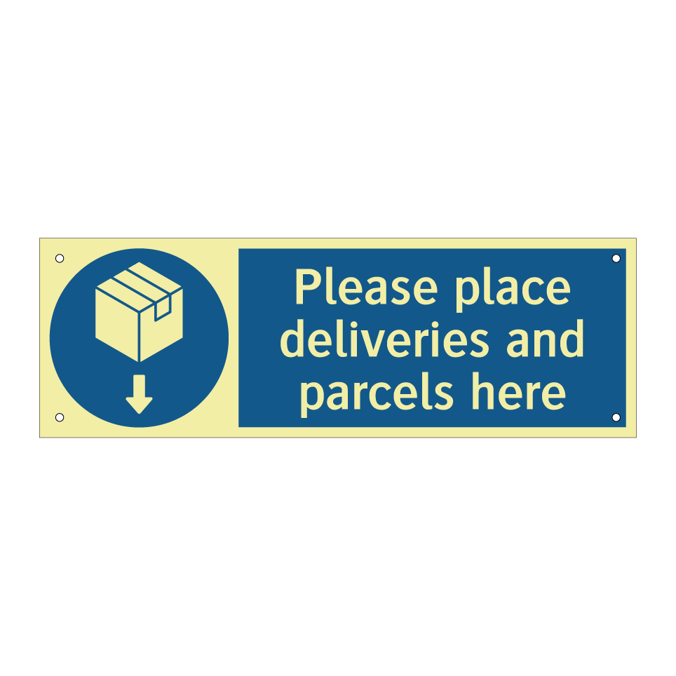 Please place deliveries and parcels here