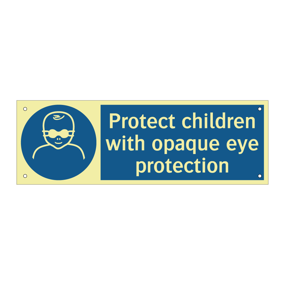 Protect children with opaque eye protection