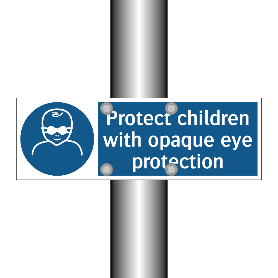 Protect children with opaque eye protection