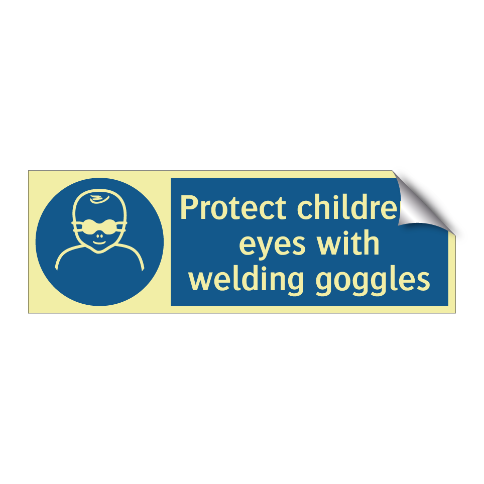 Protect children's eyes with welding goggles