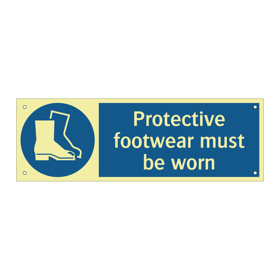 Protective footwear must be worn