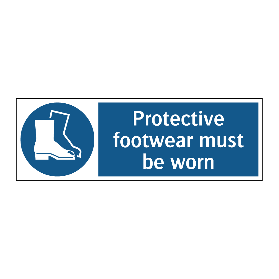 Protective footwear must be worn