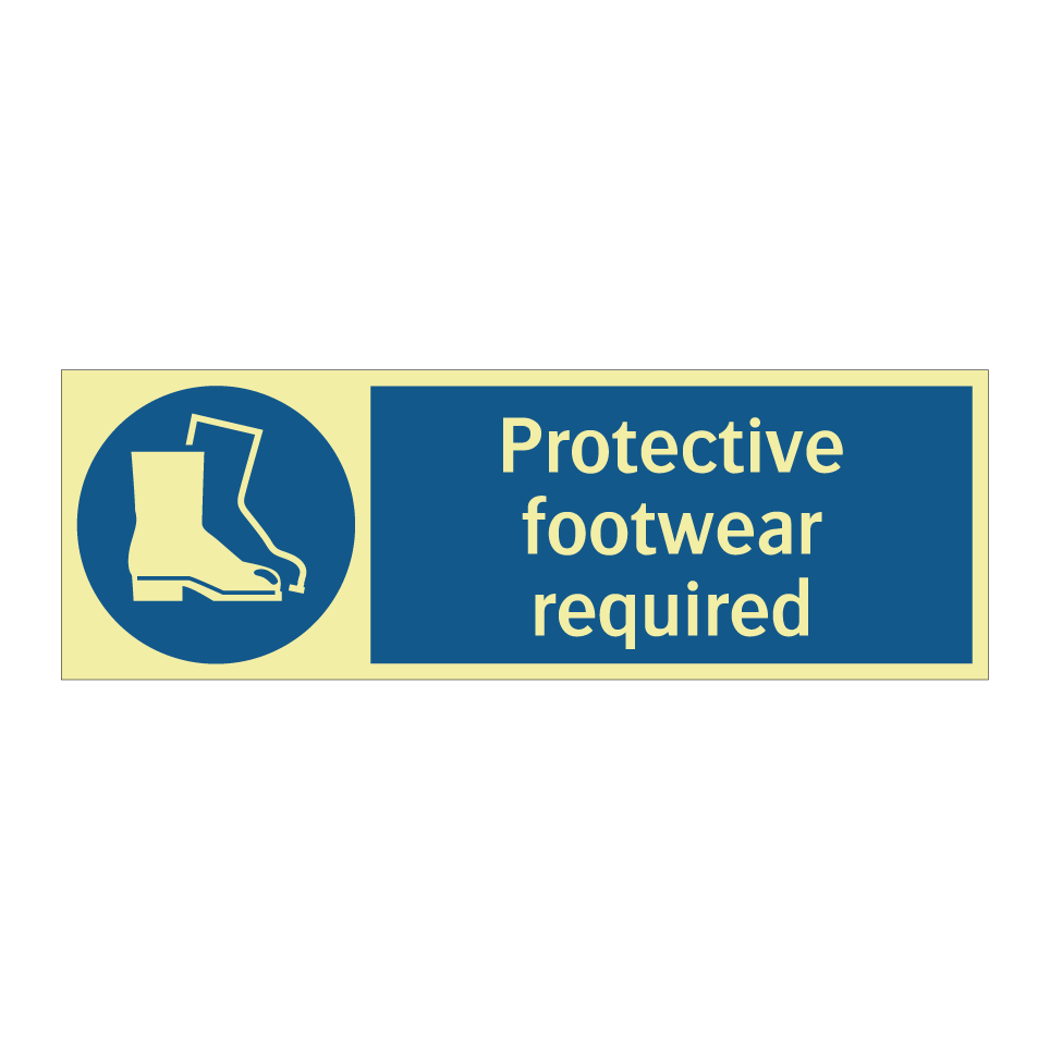 Protective footwear required