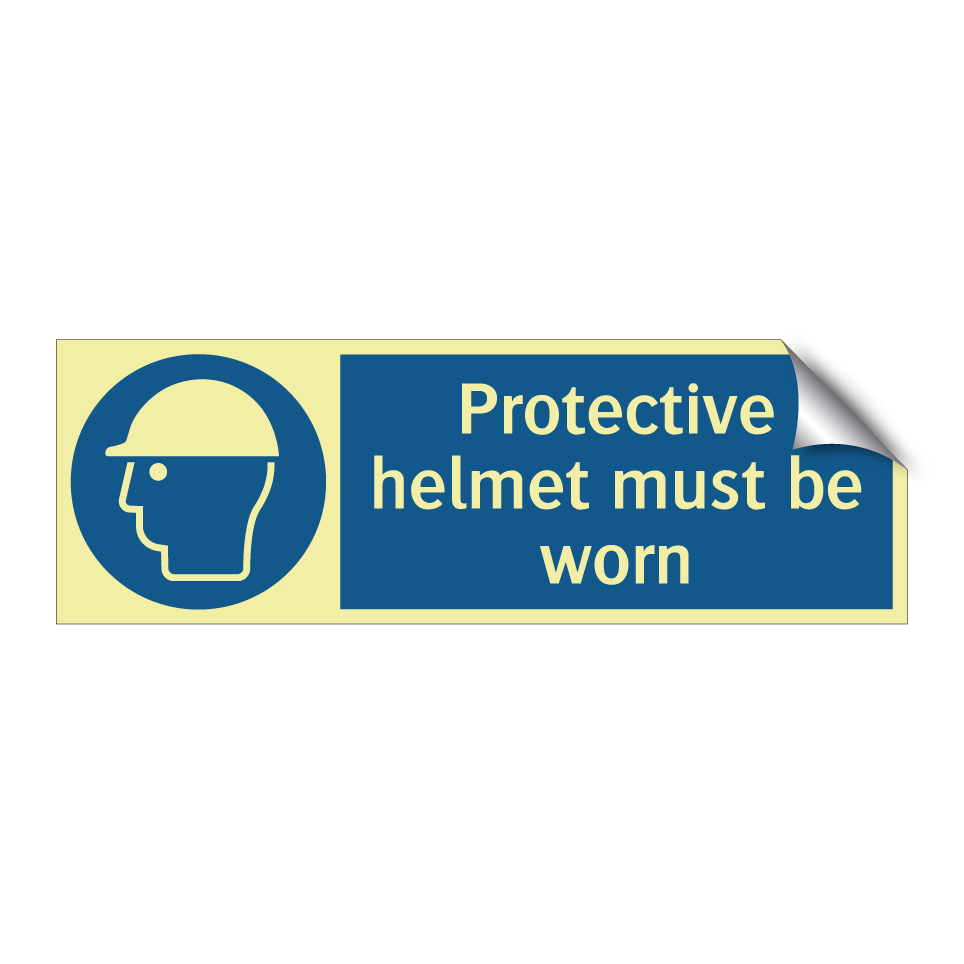 Protective helmet must be worn