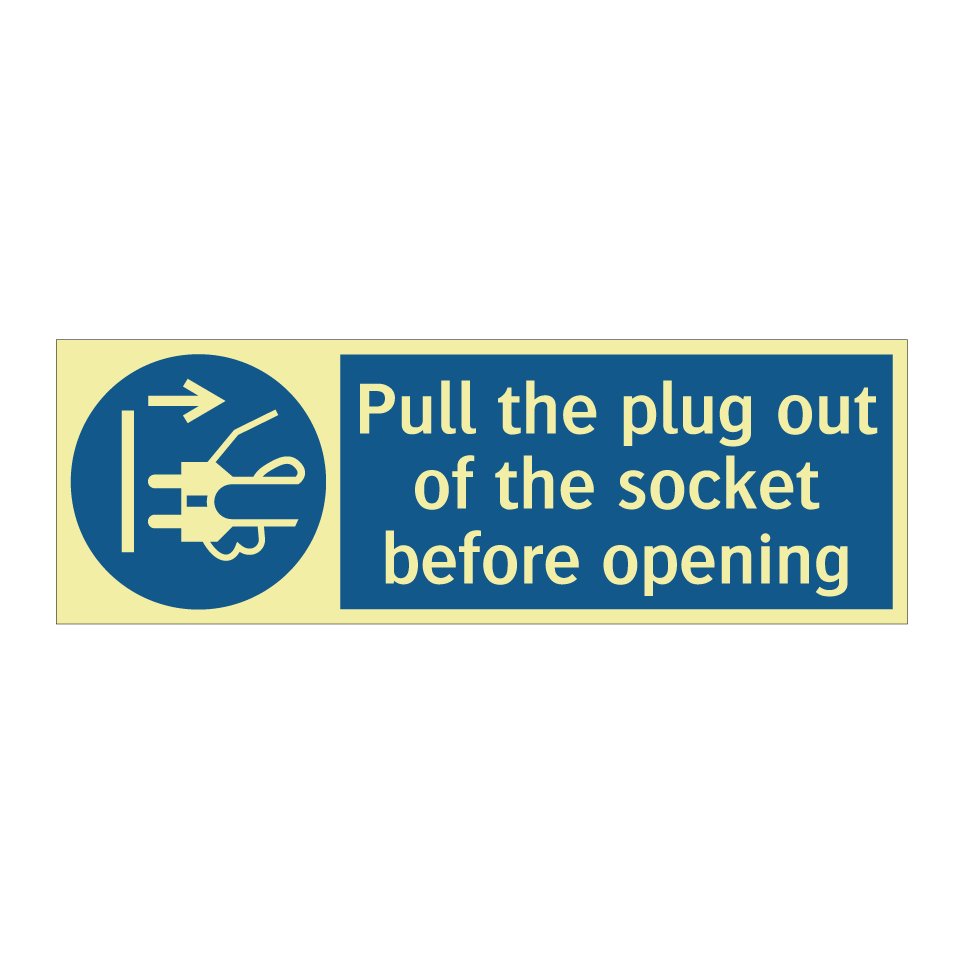 Pull the plug out of the socket before opening