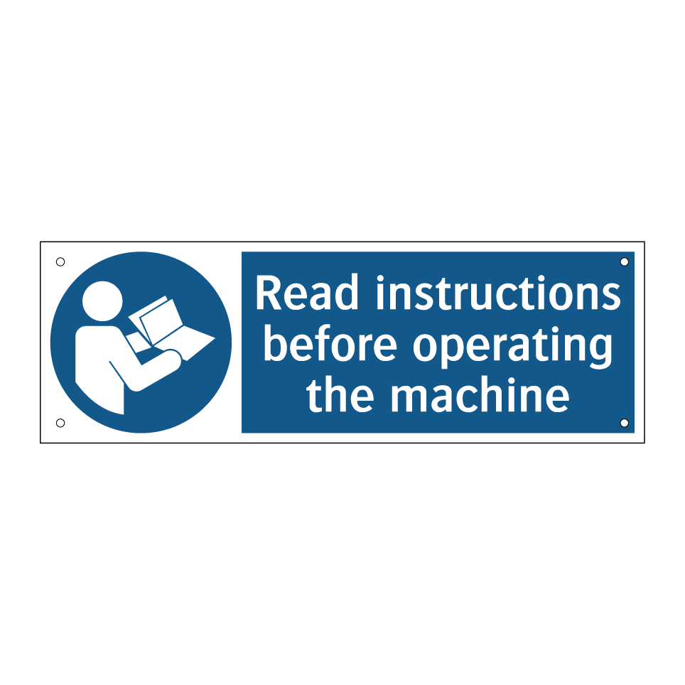 Read instructions before operating the machine