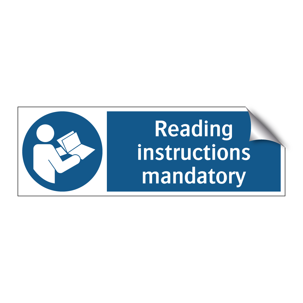 Reading instructions mandatory