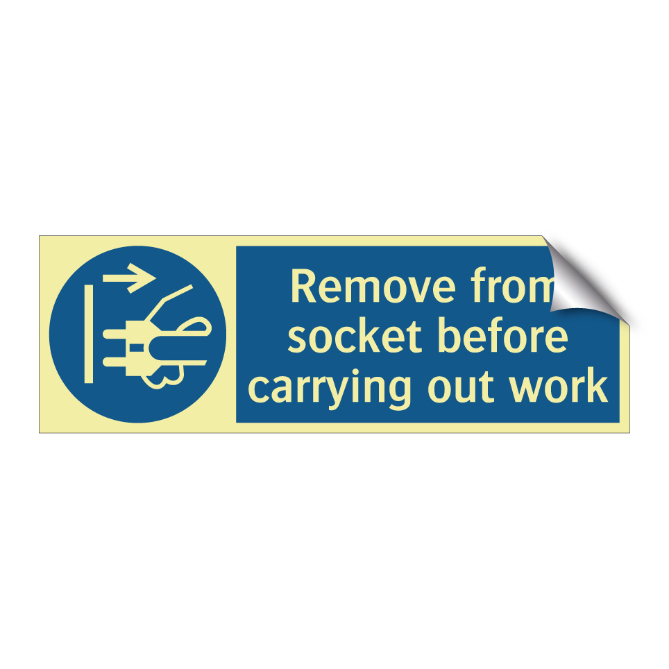 Remove from socket before carrying out work