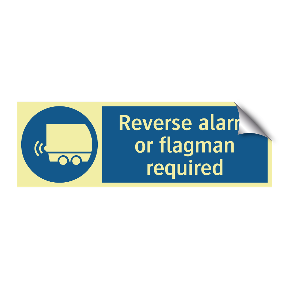 Reverse alarm or flagman required