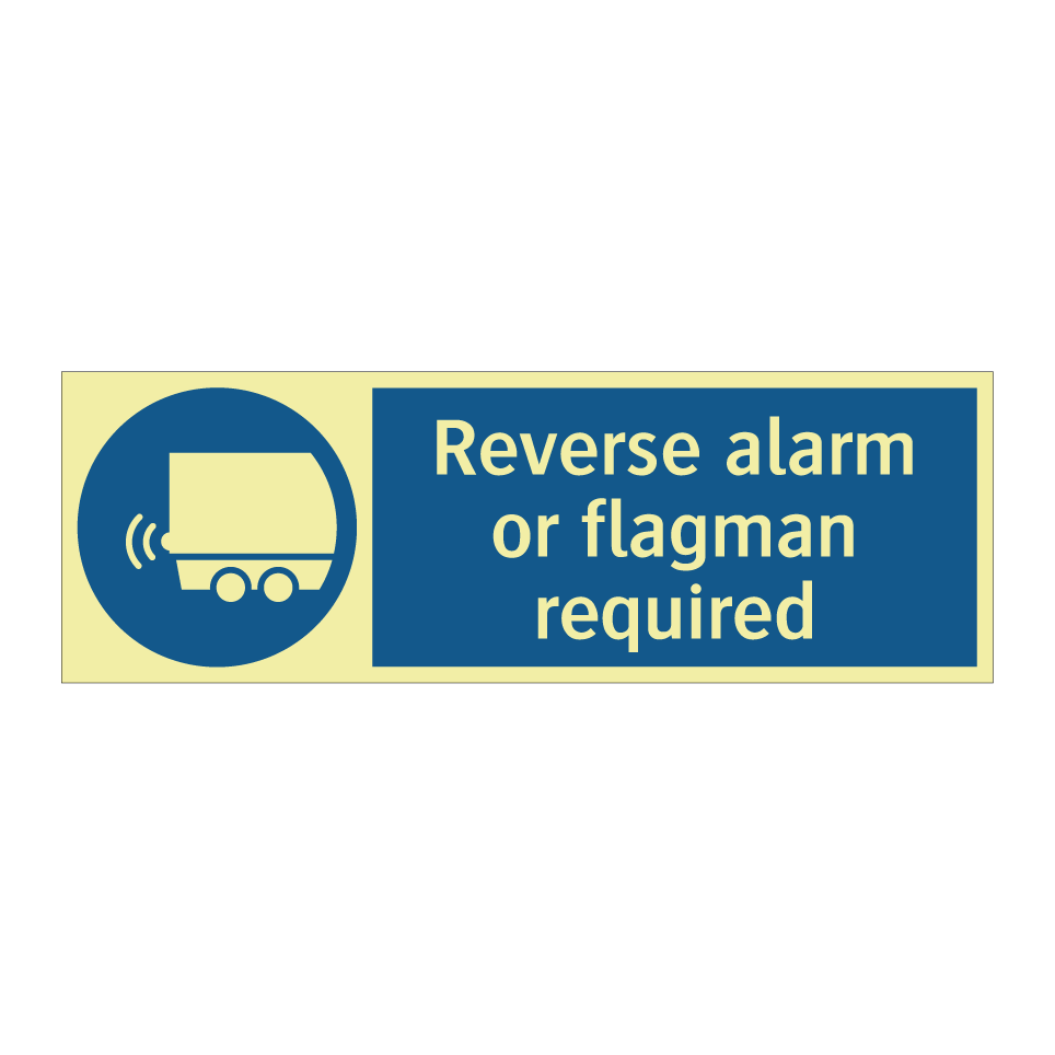 Reverse alarm or flagman required