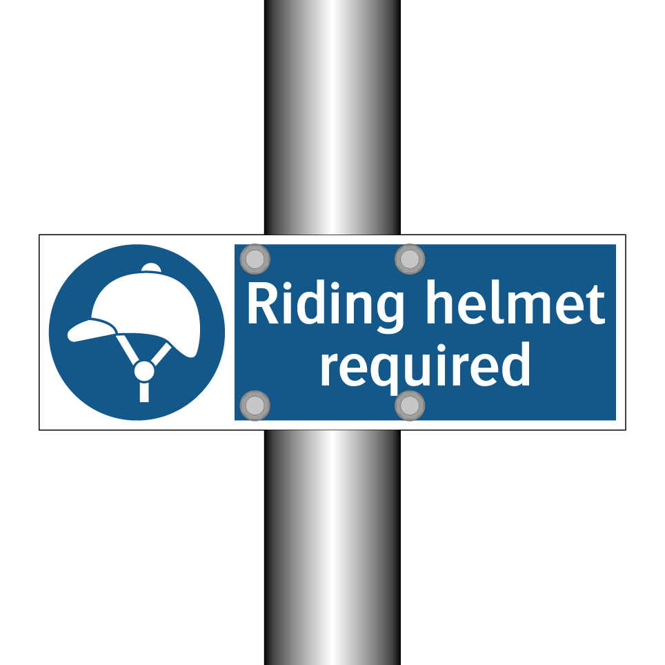 Riding helmet required