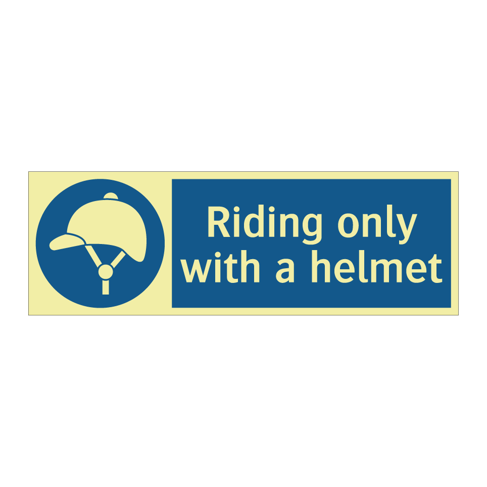 Riding only with a helmet