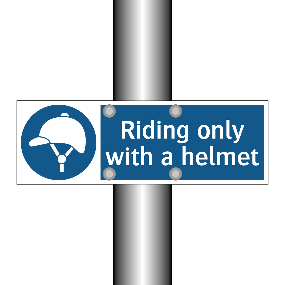 Riding only with a helmet